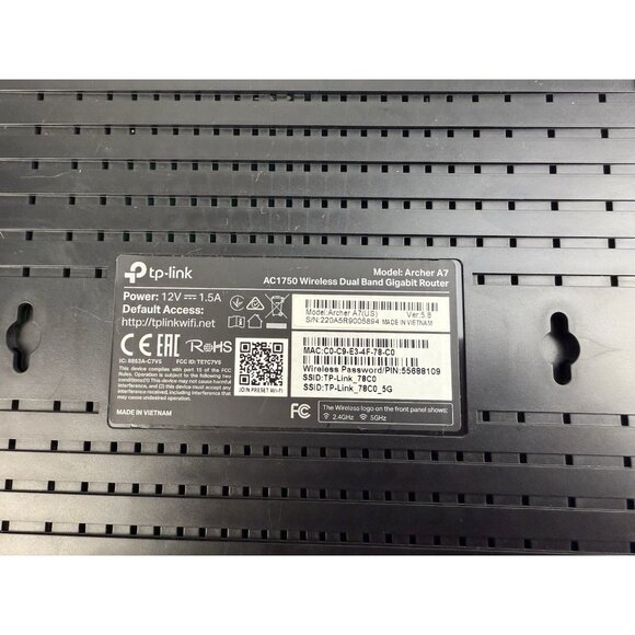 TP-Link Archer C7 AC1750 Full Gigabit Wireless Dual-Band Router - Black v5.8 GUC - Picture 6 of 9